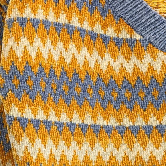 Cider Fair Isle Cropped V-Neck Sweater Cozy Retro Y2K Vibes Xl - Picture 5 of 5